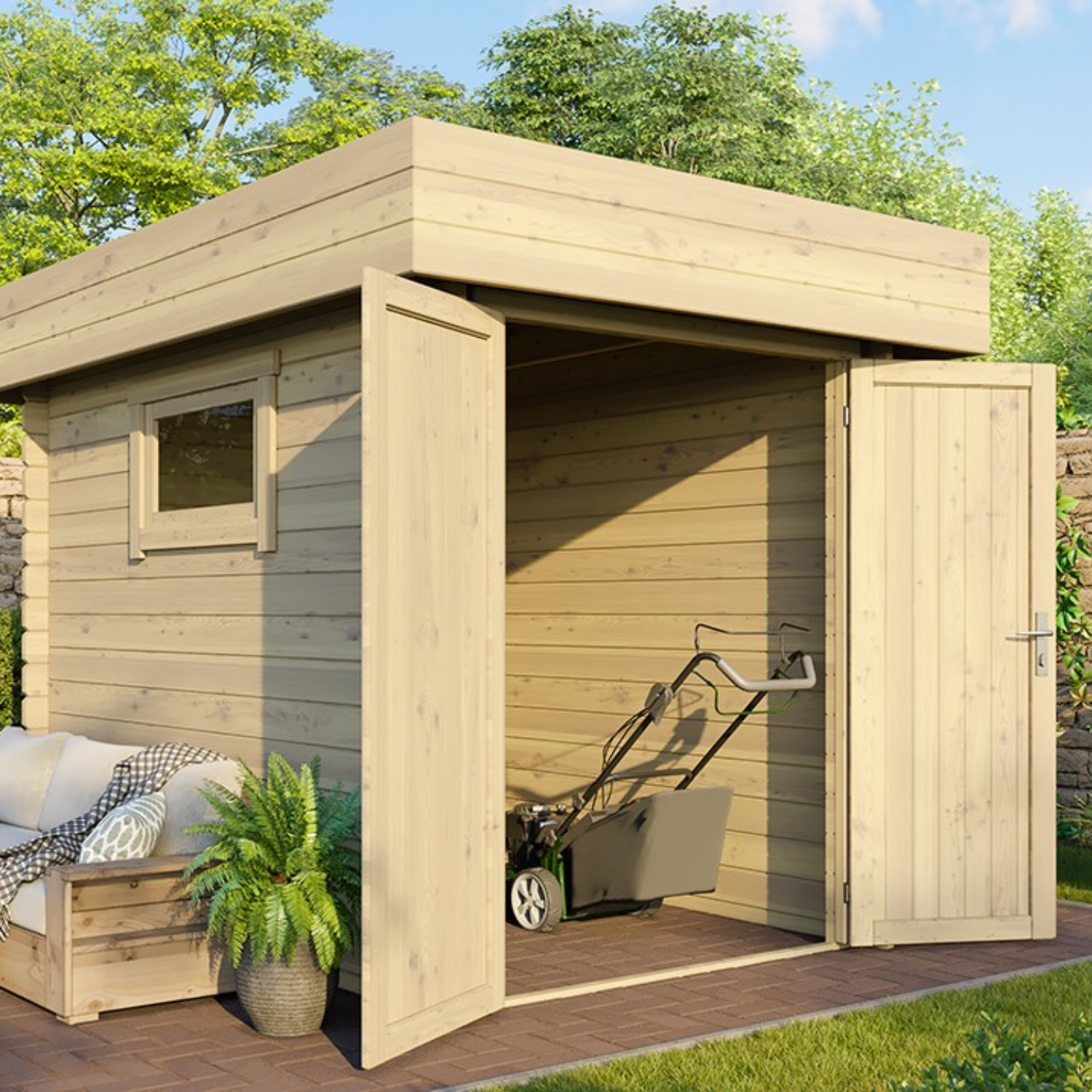 Abri Jardin Bois- 4.7 m2 – Finition Premium – Prix usine – DESTOCKAGE - Miniature 4