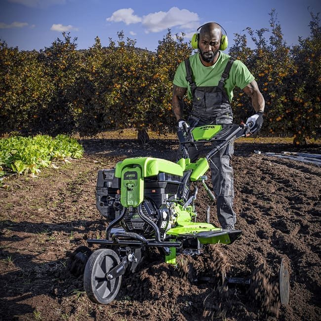 Motoculteur à essence 7CV 4T 5200W 212 cm3 Motobineuse avec Fraises et Butteur VITO - Miniature 2