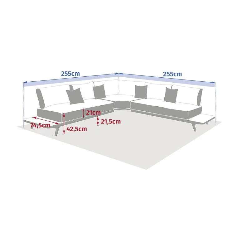 Salon de jardin PAOLA - 8 places - illustration 2